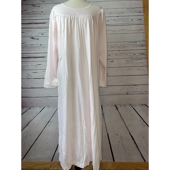 Calida Gown Nightgown Sleeper Pajama Pink Long Sleeve 33346 Oeko-Tex size Large
